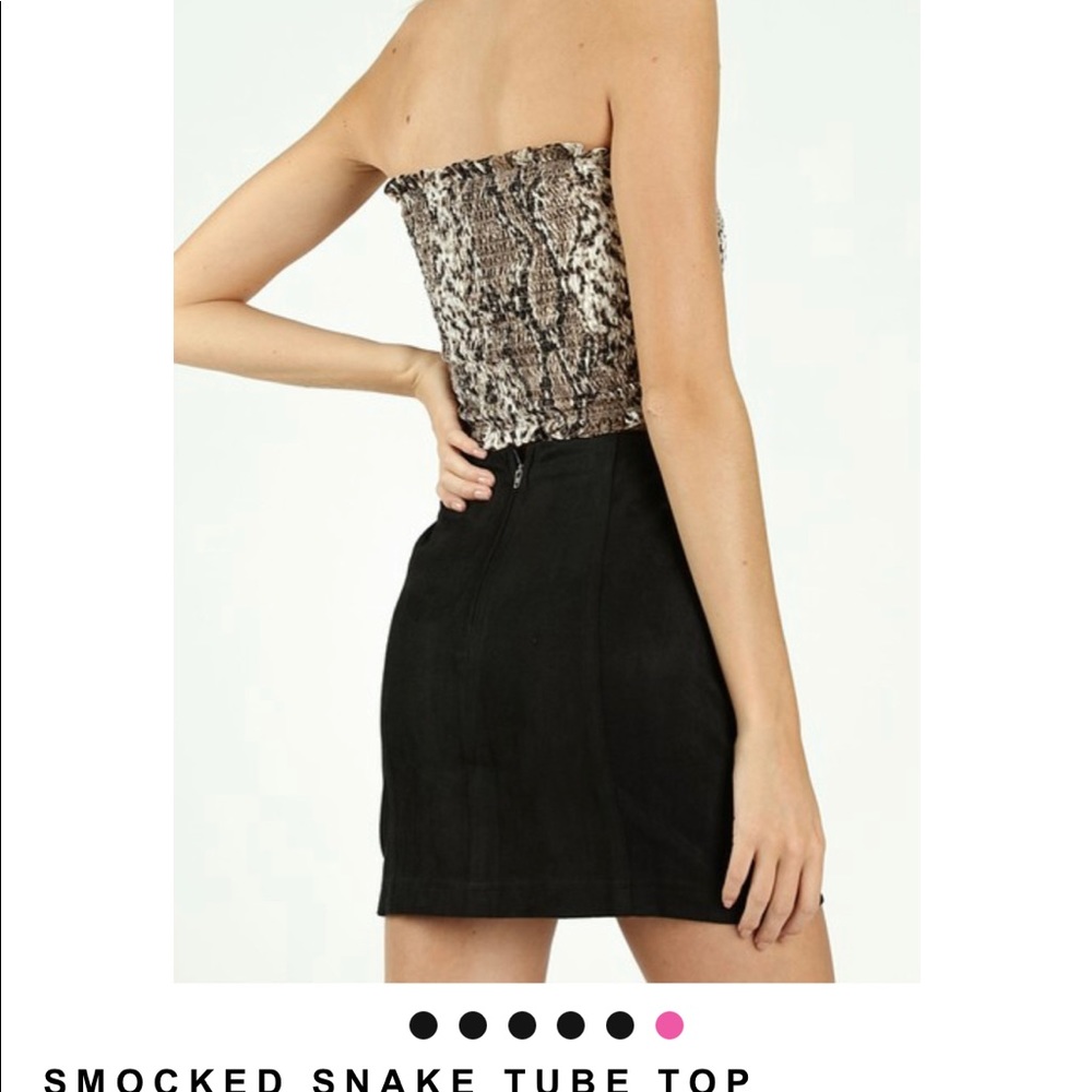 SMOCKED SNAKE TUBE TOP